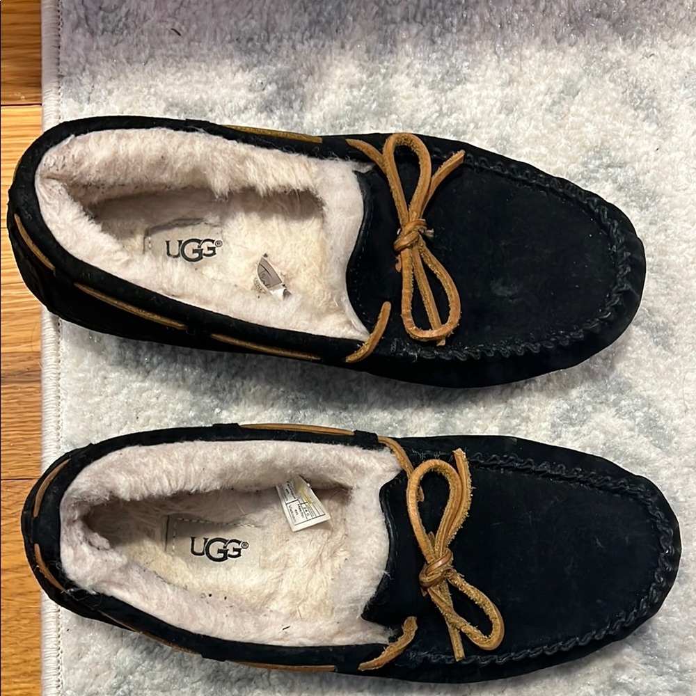 UGG Black Suede Moccasins